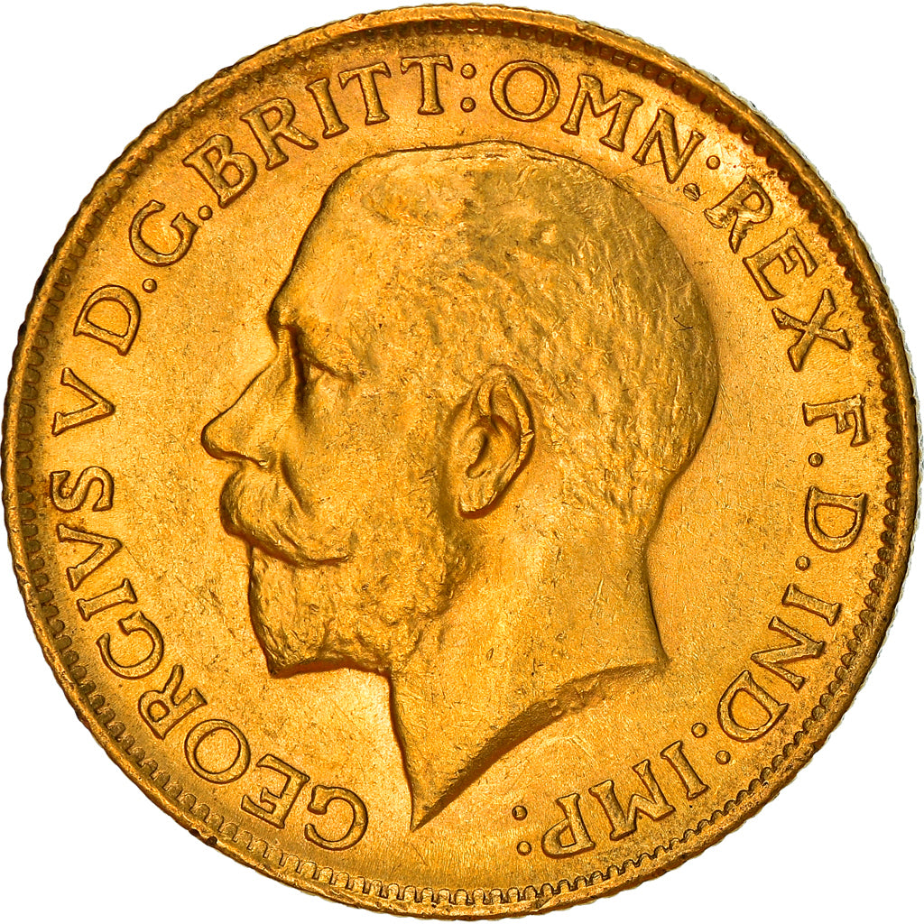 Moneda, Australia, George V, Sovereign, 1917, Sydney, EBC, Oro, KM:29