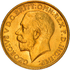 Moneda, Australia, George V, Sovereign, 1917, Sydney, EBC, Oro, KM:29