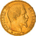 Moneda, Francia, Napoleon III, 20 Francs, 1860/50, Strasbourg, EBC+, Oro