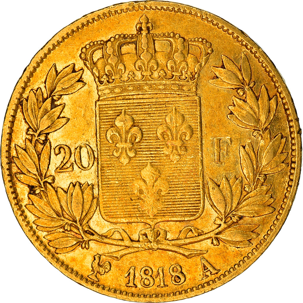 Coin, France, Louis XVIII, Louis XVIII, 20 Francs, 1818, Paris, EF(40-45), Gold