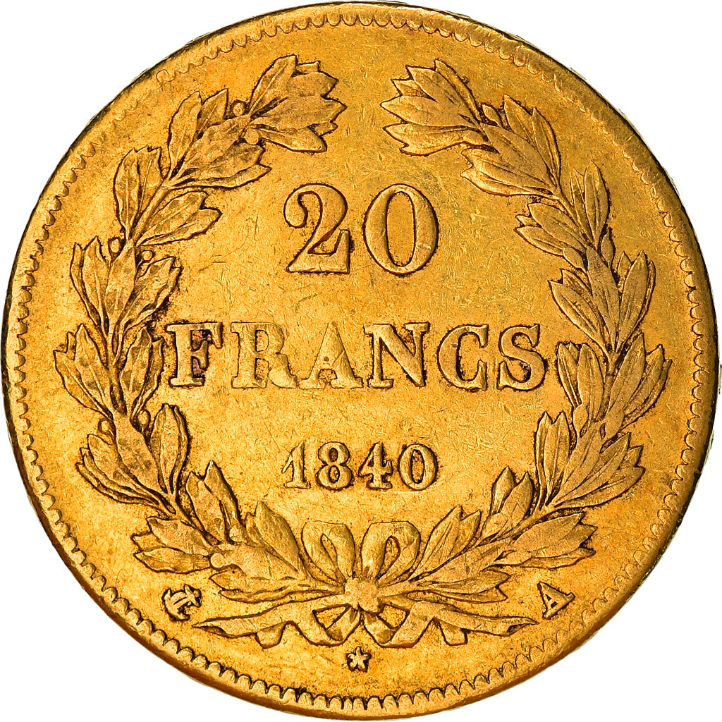 Monnaie, France, Louis-Philippe, 20 Francs, 1840, Paris, TB+, Or, Gadoury:1031