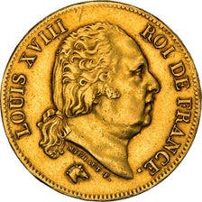 Coin, France, Louis XVIII, Louis XVIII, 40 Francs, 1818, Lille, EF(40-45), Gold
