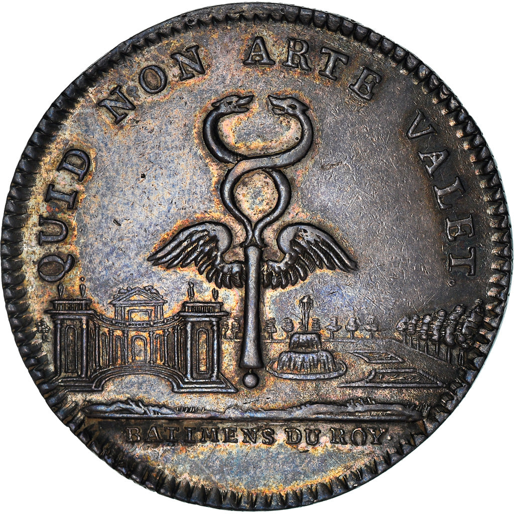 Francja, Token, Ludwik XV, Bâtiments du Roi, AU(55-58), Srebro, Feuardent:3096