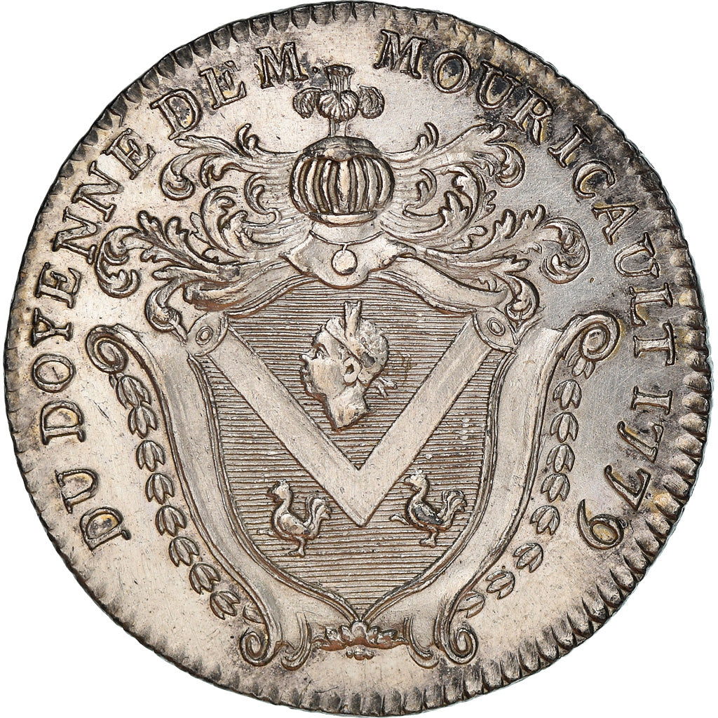 Francia, Token, Thomas Mouricault, Commissaire au Châtelet, 1779, SPL-