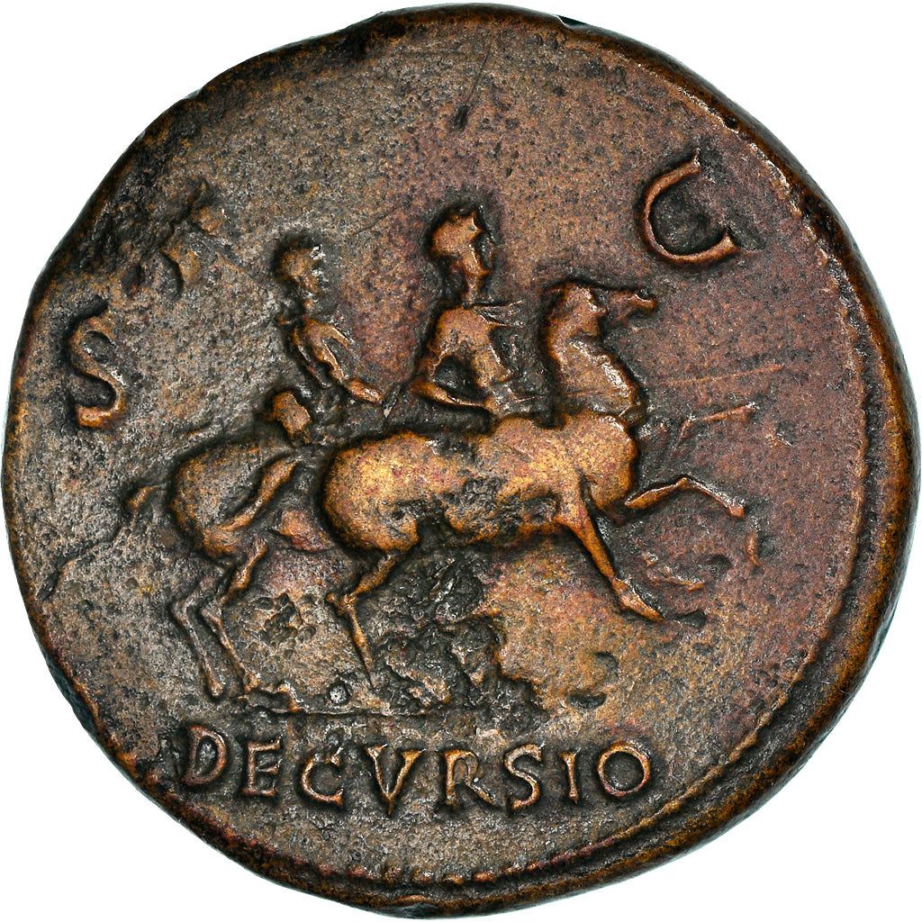 Coin, Nero, Sestertius, 65, Lyon, AU(50-53), Bronze, RIC:436