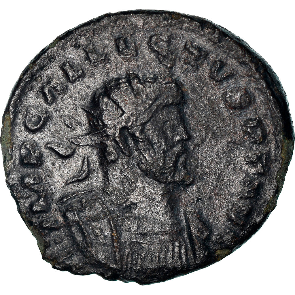 Coin, Allectus, Aurelianus, 294-295, London, VF(30-35), Billon, RIC:22
