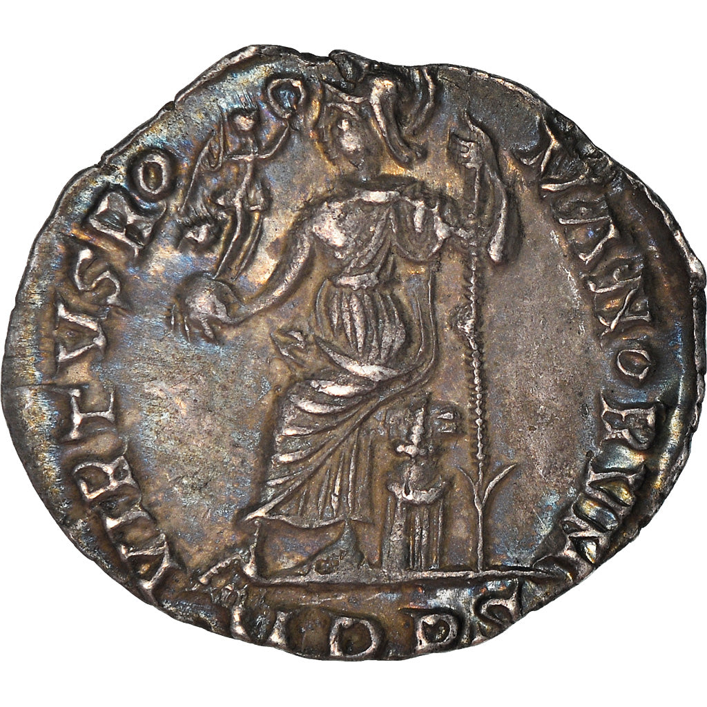 Coin, Honorius, Siliqua, Milan, AU(55-58), Silver, RIC:1228