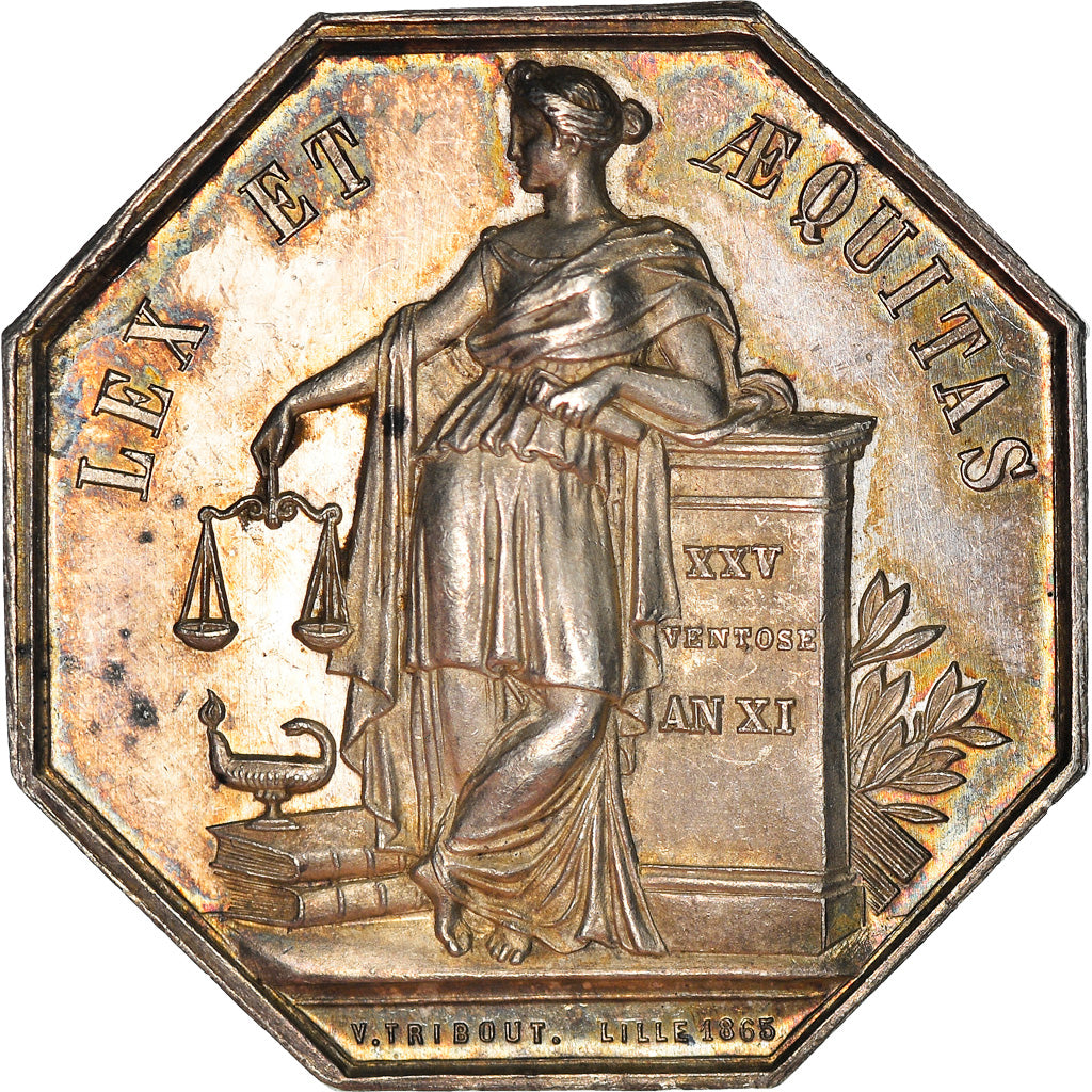 Francia, Token, Chambre des Notaires de l'arrondissement de LIlle, 1865