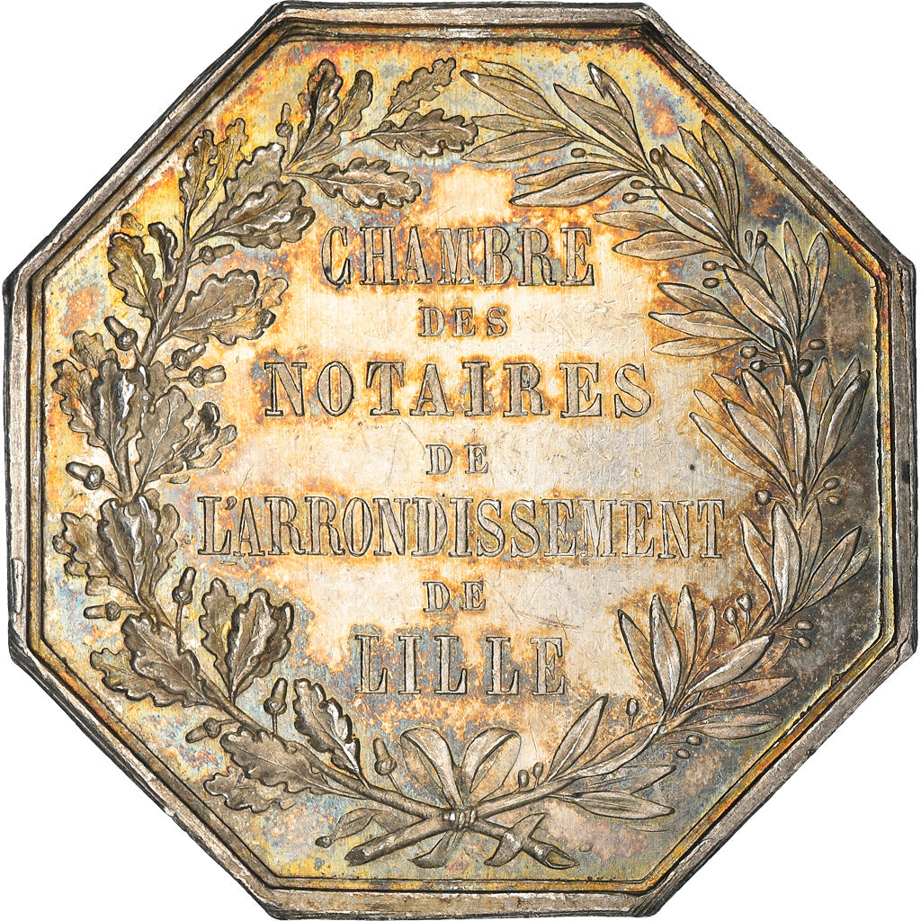 Francia, Token, Chambre des Notaires de l'arrondissement de LIlle, 1865