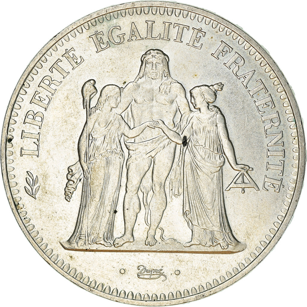 Coin, France, Hercule, 50 Francs, 1974, Avers 20 francs, EF(40-45), Silver