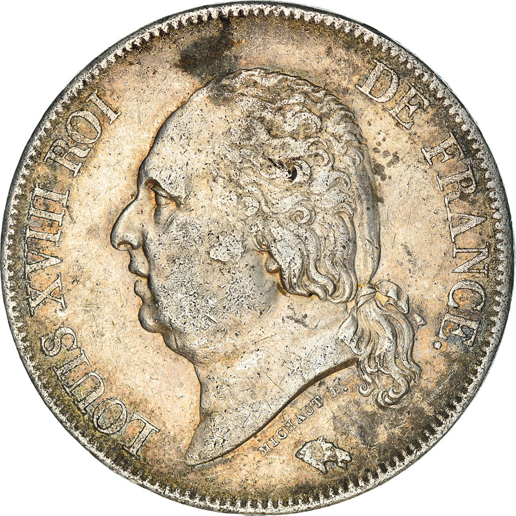 Münze, Frankreich, Louis XVIII, Louis XVIII, 5 Francs, 1822, Paris, S+, Silber