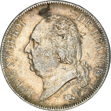 Münze, Frankreich, Louis XVIII, Louis XVIII, 5 Francs, 1822, Paris, S+, Silber