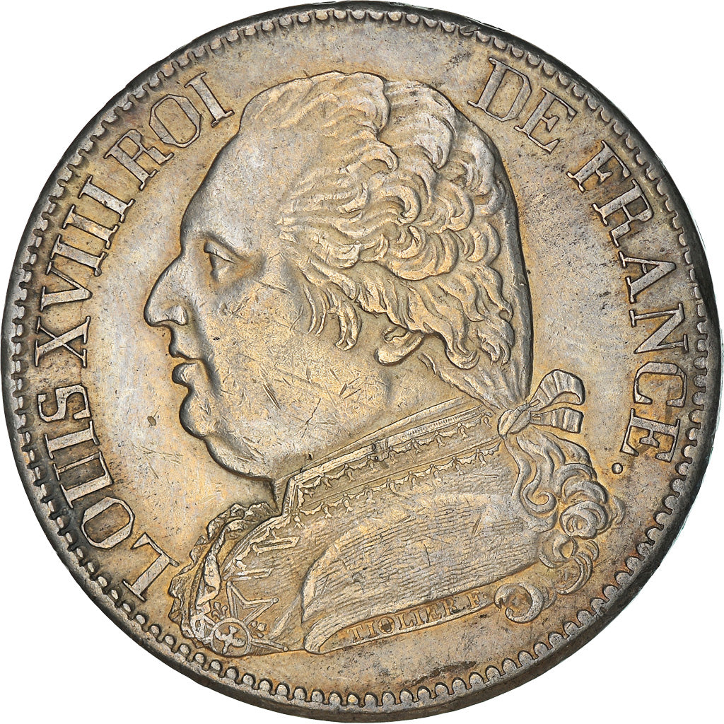 Moneta, Francia, Louis XVIII, Louis XVIII, 5 Francs, 1815, Toulouse, SPL-