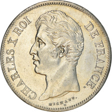 Moeda, França, Charles X, 5 Francs, 1829, Rouen, AU(55-58), Prata, KM:728.2, Le