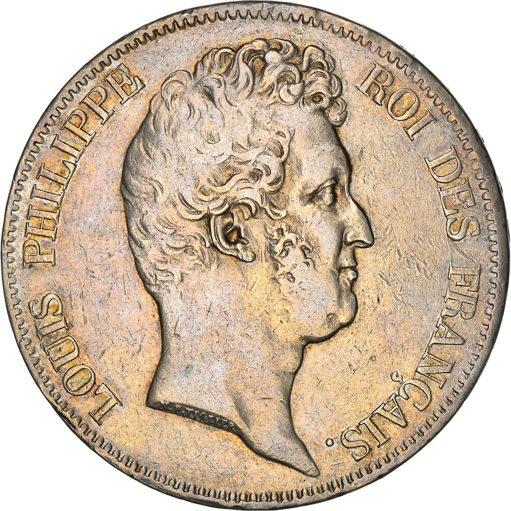 Moneda, Francia, Louis-Philippe, 5 Francs, 1830, Lille, Tranche en creux, MBC