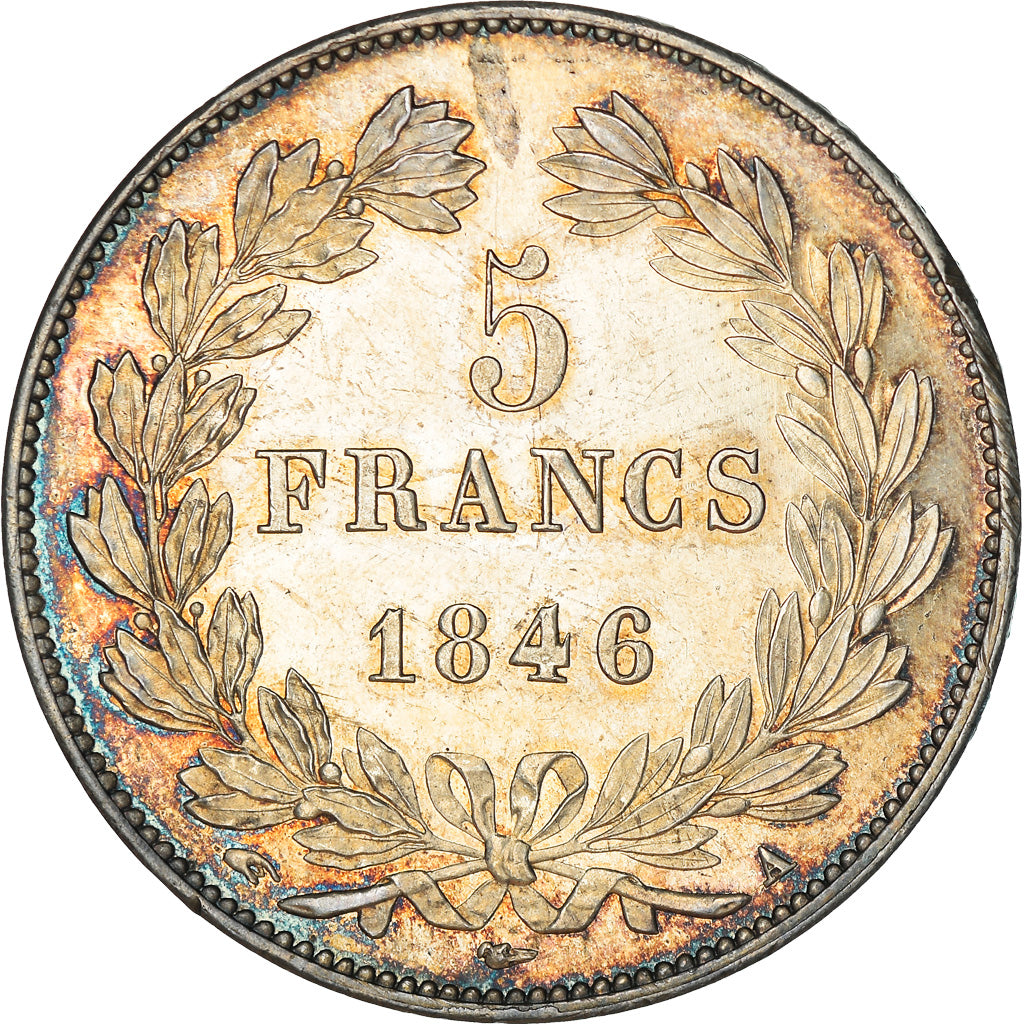 Moneta, Francia, Louis-Philippe, 5 Francs, 1846, Paris, SPL, Argento, KM:749.1