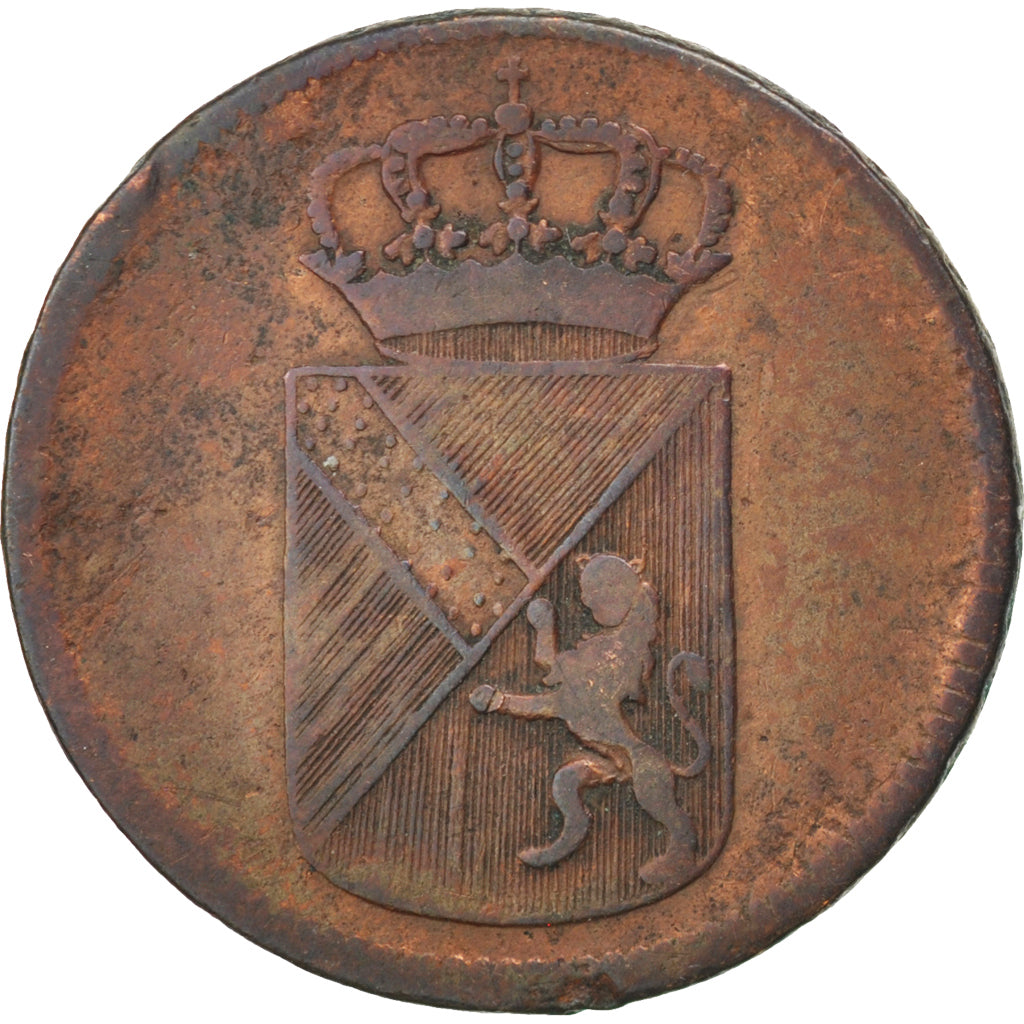 GERMAN STATES, Kreuzer, 1808, KM #141, VF(30-35), Copper, 5.33