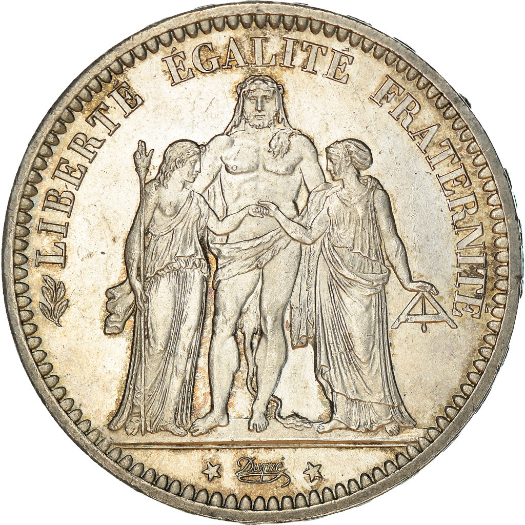 Coin, France, Hercule, 5 Francs, 1871, Paris, Camélinat, MS(60-62), Silver