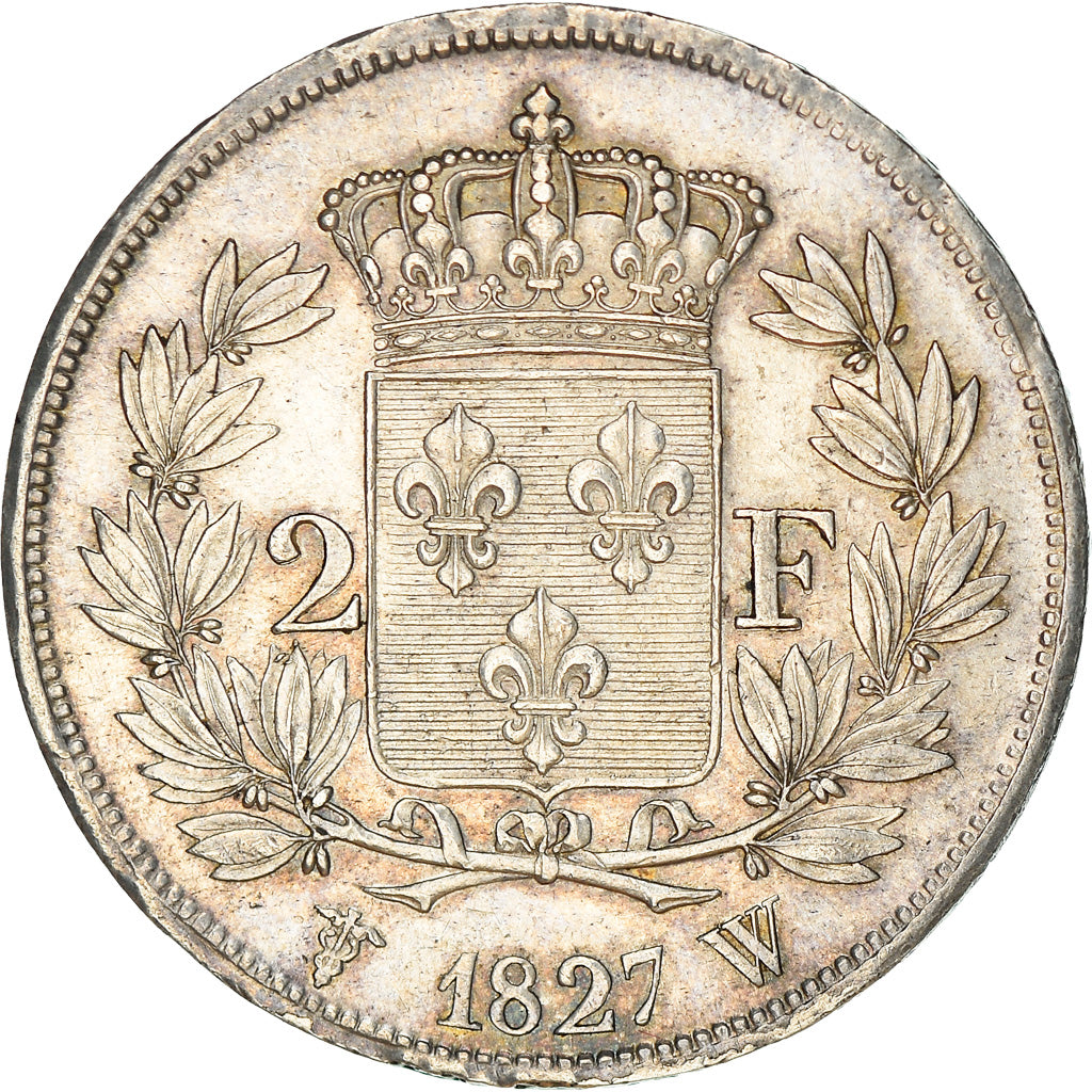 Münze, Frankreich, Charles X, 2 Francs, 1827, Lille, SS+, Silber, KM:725.13, Le