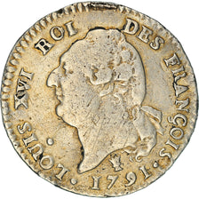Coin, France, Louis XVI, 15 sols françois, 15 Sols, 1791, Limoges, EF(40-45)
