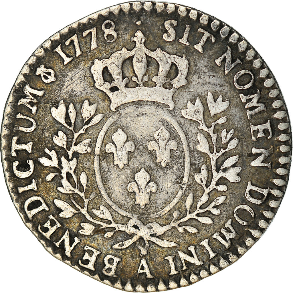 Moeda, França, Louis XVI, 1/10 Écu, 12 Sols, 1/10 ECU, 1778, Paris, VF(30-35)