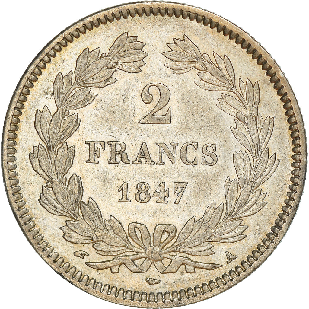 Monnaie, France, Louis-Philippe, 2 Francs, 1847, Paris, TTB+, Argent, KM:743.1