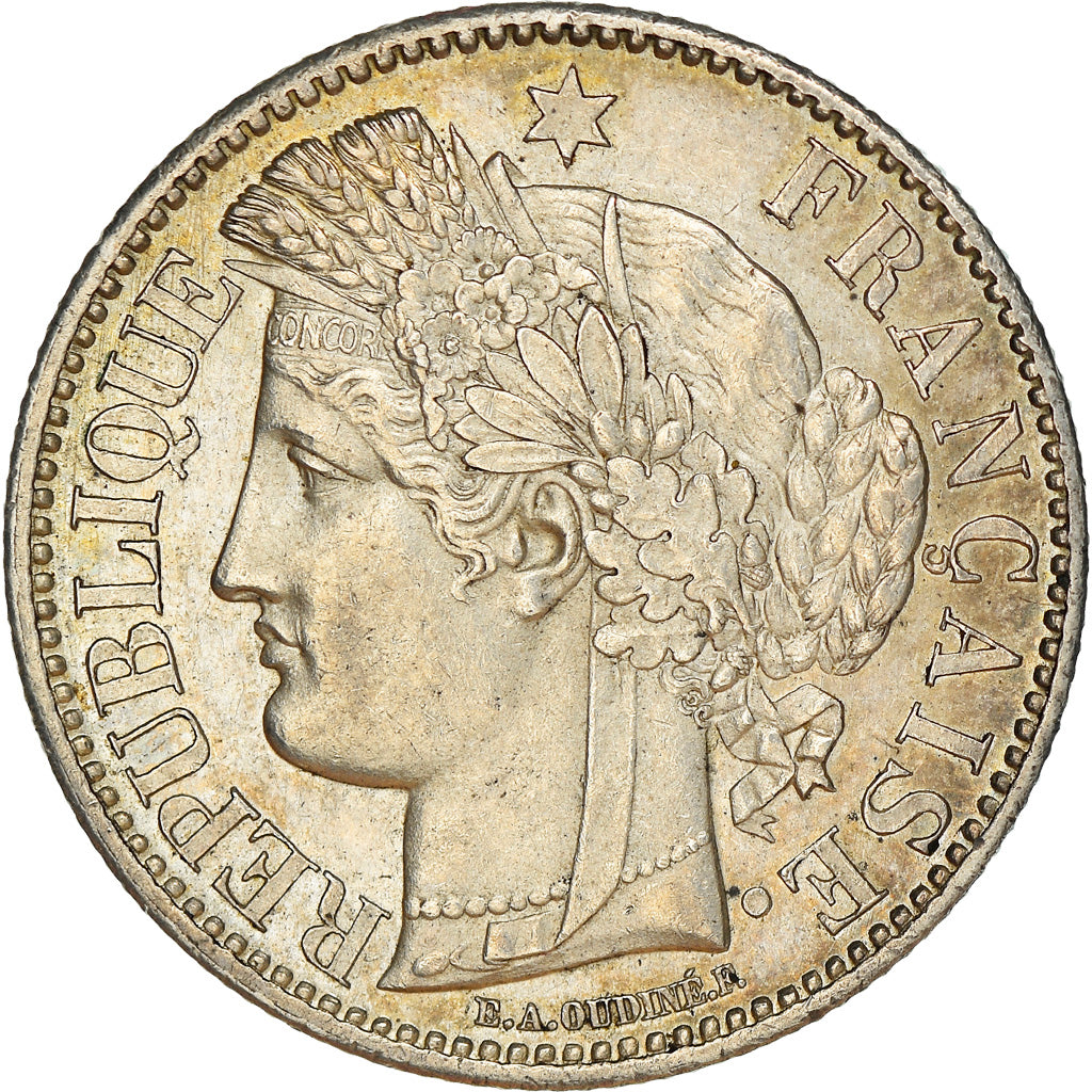 Coin, France, Cérès, 2 Francs, 1870, Paris, MS(64), Silver, KM:817.1