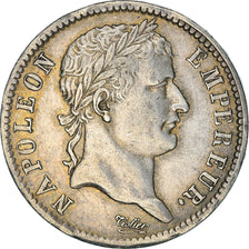 Moeda, França, Napoléon I, Franc, 1808, Paris, AU(50-53), Prata, KM:682.1, Le