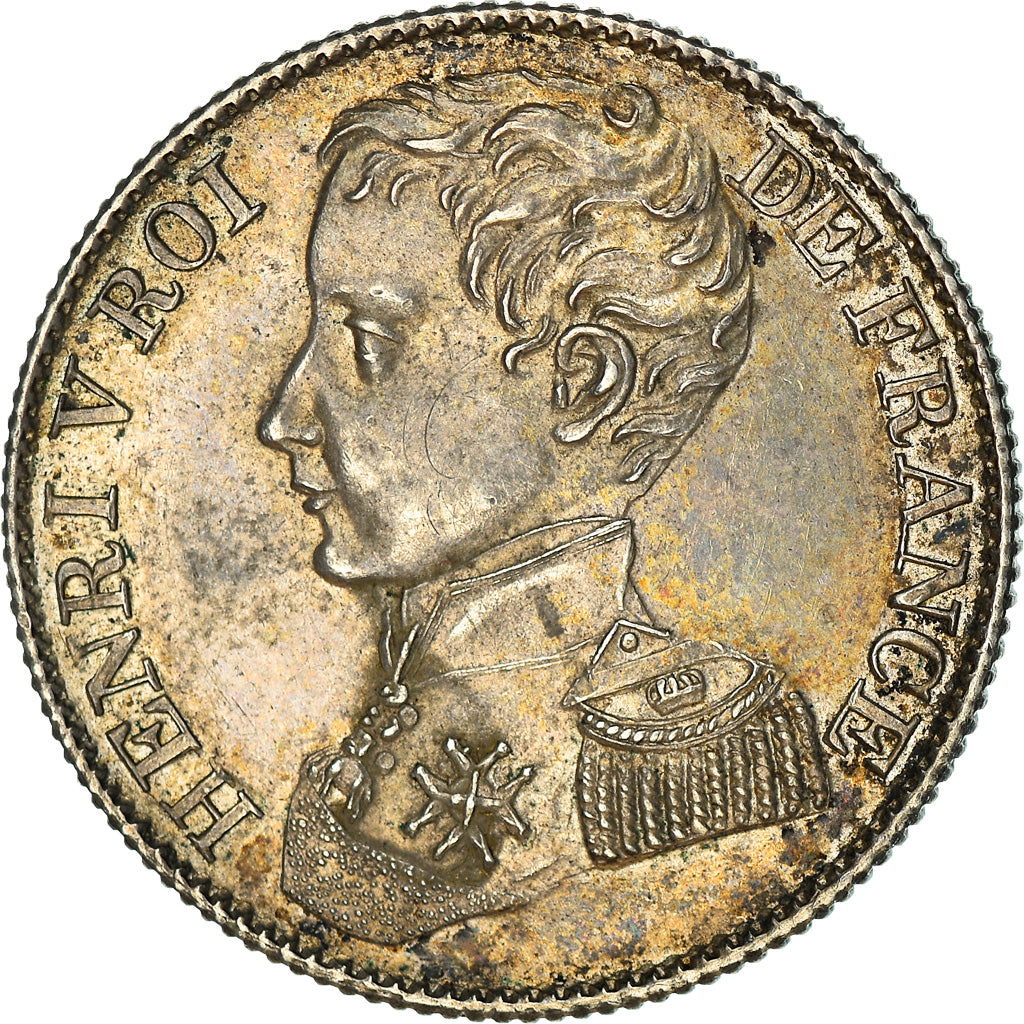 Coin, France, Henri V, Franc, 1831, Brussels, MS(63), Silver, KM:28.1