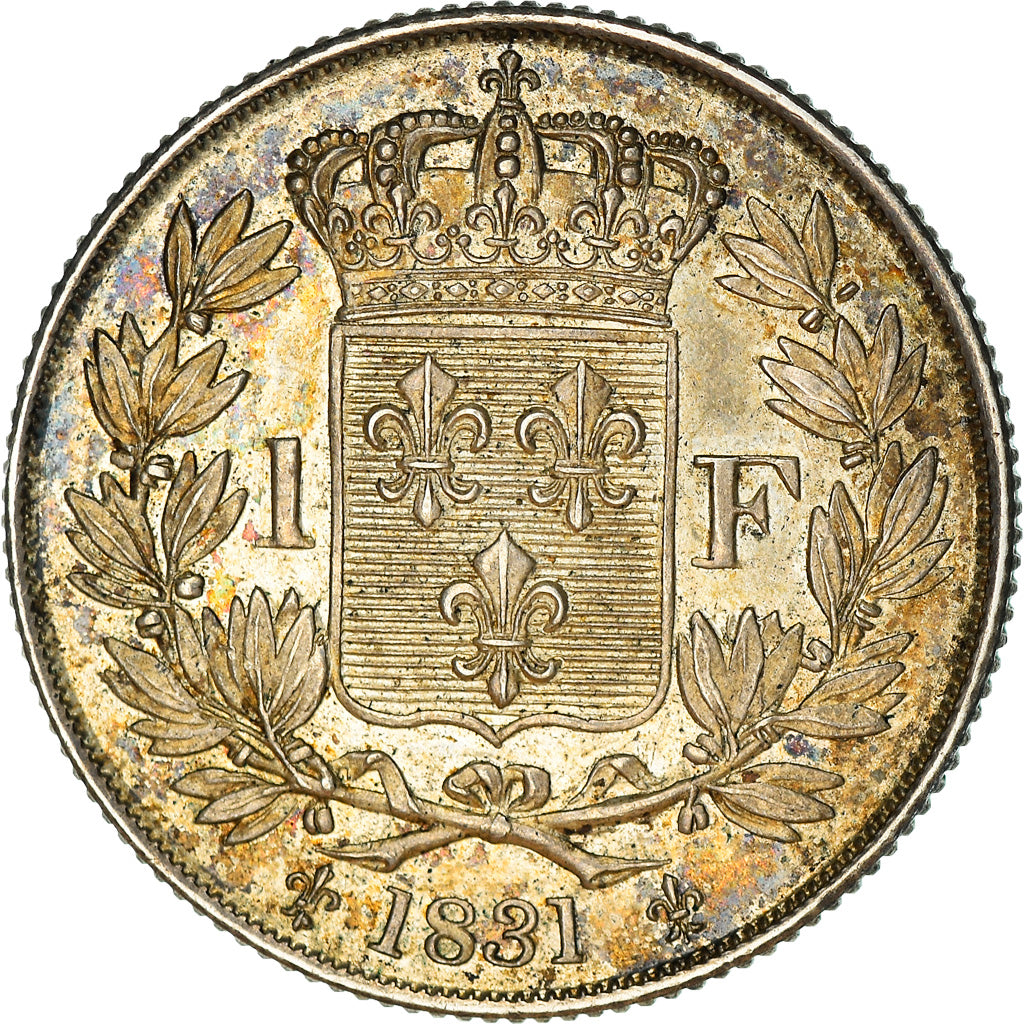 Coin, France, Henri V, Franc, 1831, Brussels, MS(63), Silver, KM:28.1