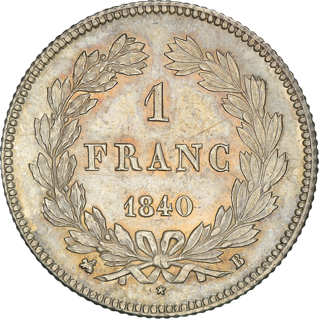 Coin, France, Louis-Philippe, Franc, 1840, Rouen, MS(60-62), Silver, KM:748.2