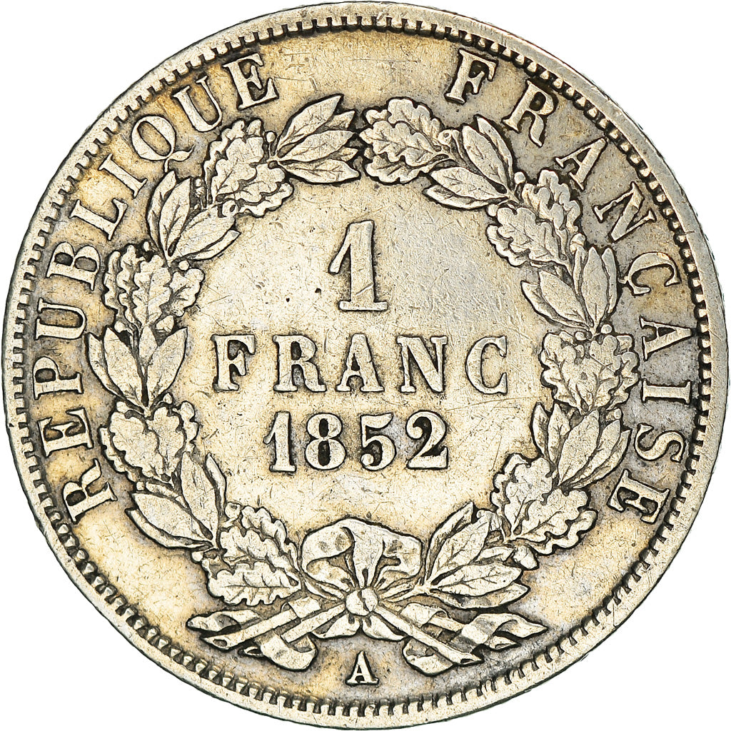 Coin, France, Napoleon III, Napoléon III, Franc, 1852, Paris, EF(40-45)
