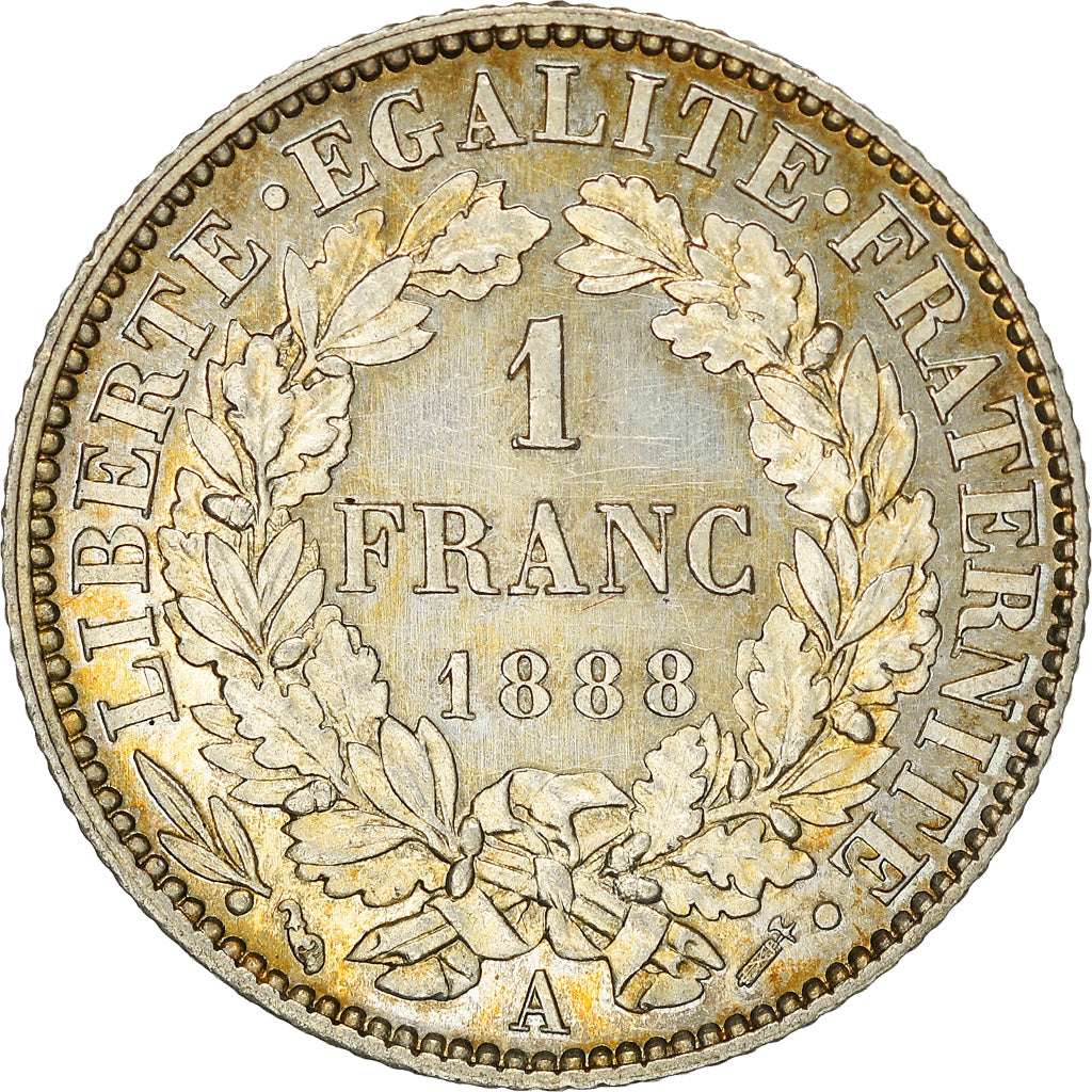 Monnaie, France, Cérès, Franc, 1888, Paris, SUP+, Argent, KM:822.1, Le