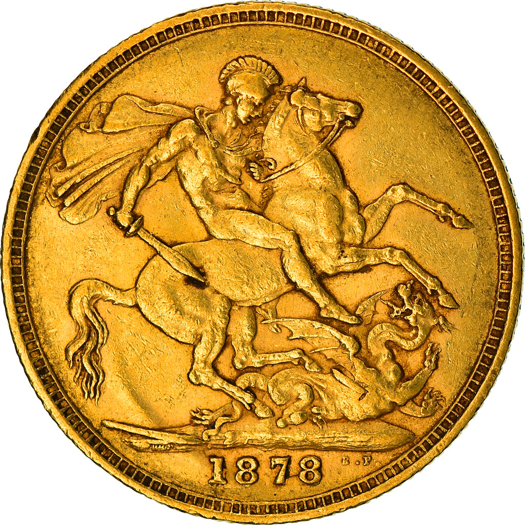 Coin, Australia, Victoria, Sovereign, 1878, Melbourne, EF(40-45), Gold, KM:7