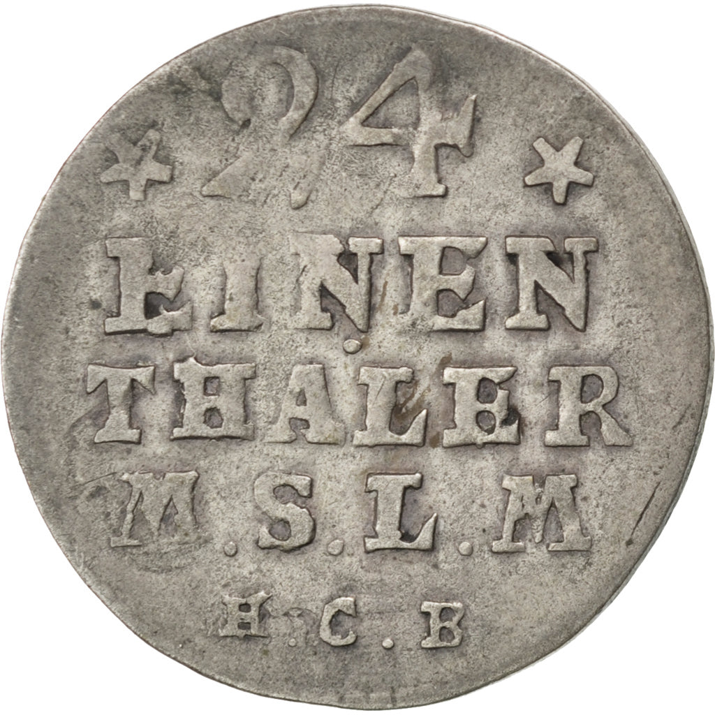 GERMAN STATES, 1/24 Thaler, Doppelschilling, 1760, KM #201, VF(30-35), Billon,..