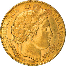 Moneta, Francja, Cérès, 10 Francs, 1899, Paris, AU(50-53), Złoto, KM:830