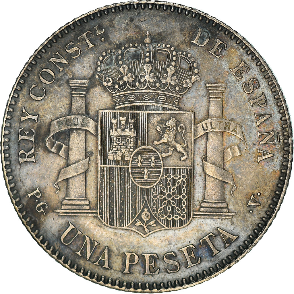 Monnaie, Espagne, Alfonso XIII, Peseta, 1896, Madrid, SUP, Argent, KM:706