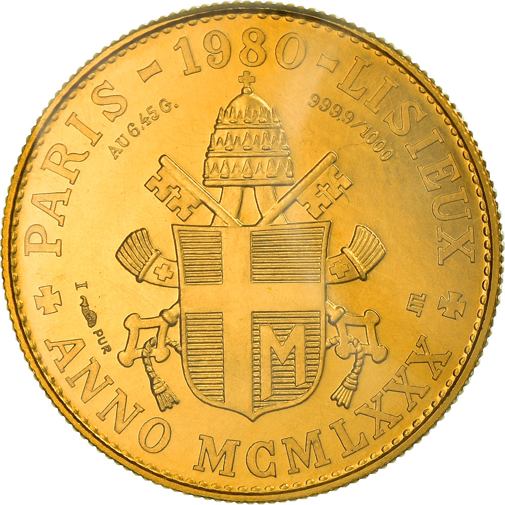 Frankreich, Medaille, Jean-Paul II à Lisieux, Module de 20 Francs, Religions &