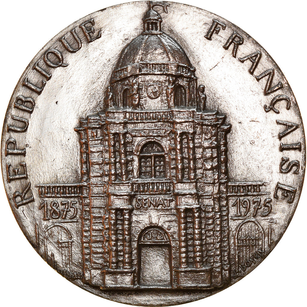 França, Medal, Sénat, République Française, Politics, 1975, AU(50-53), Prata