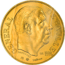 Francia, medaglia, French Fifth Republic, Général De Gaulle, 1980, Santucci