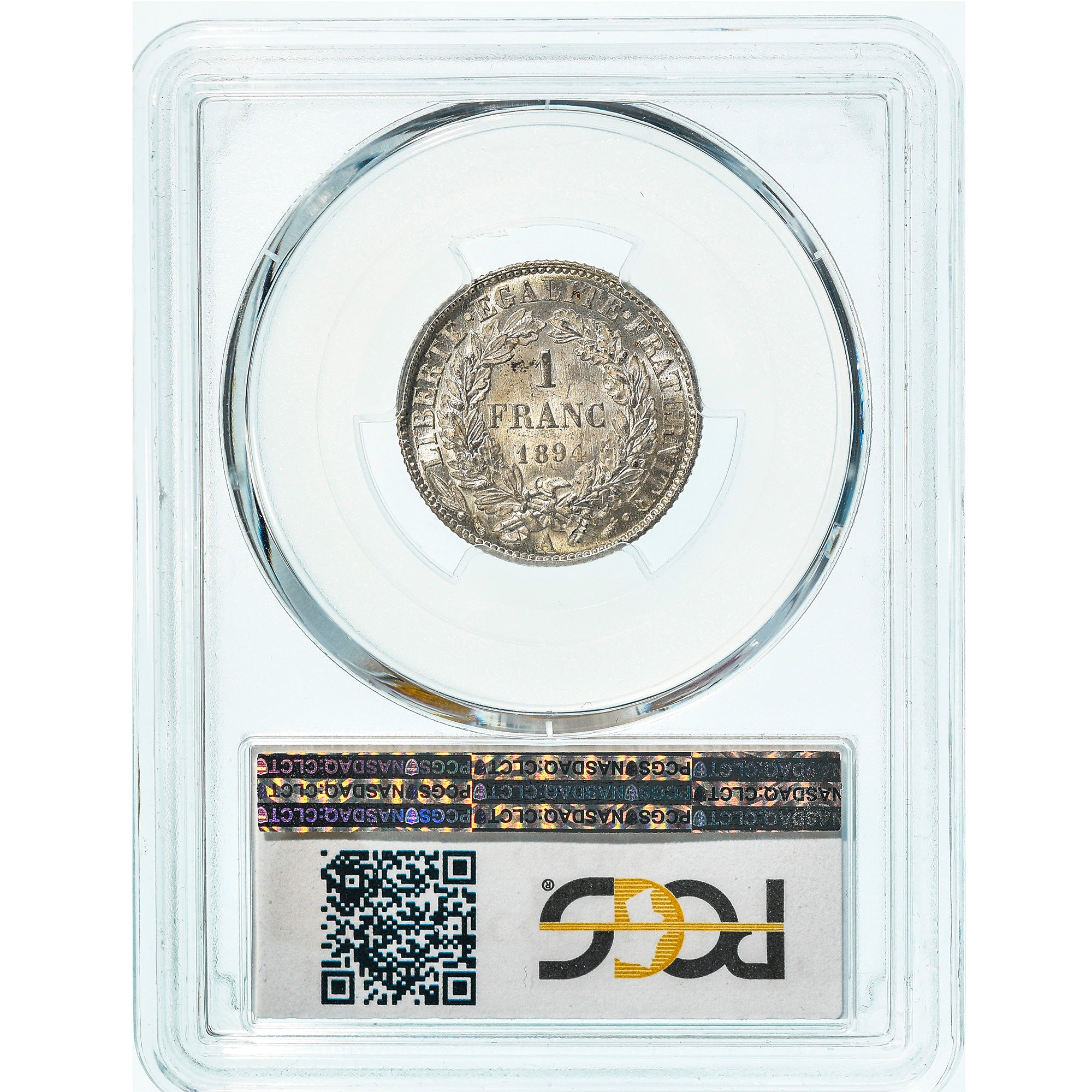 Coin, France, Cérès, Franc, 1894, Paris, PCGS, MS64, MS(64), Silver, KM:822.1