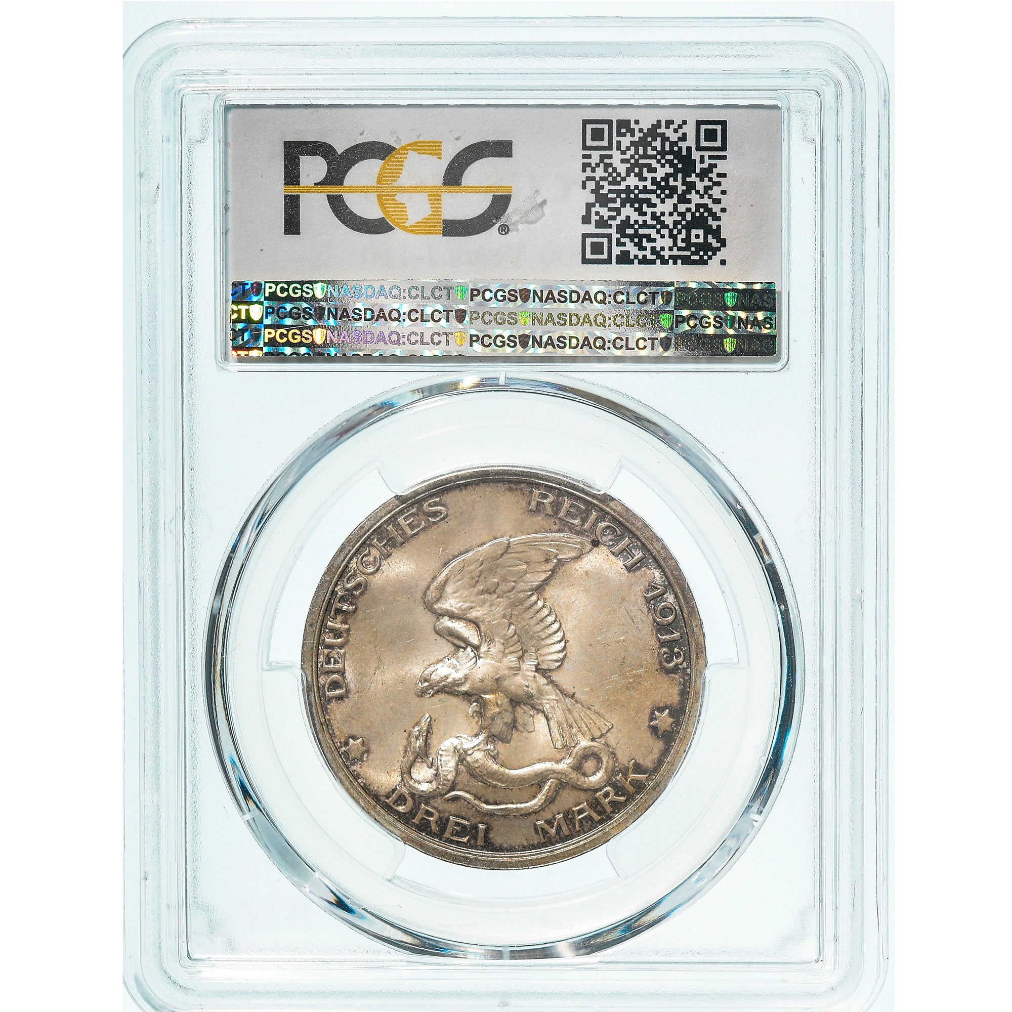 Coin, German States, PRUSSIA, Wilhelm II, 3 Mark, 1913, Berlin, PCGS, MS66