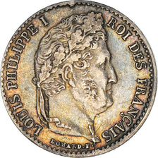 Coin, France, Louis-Philippe, 1/4 Franc, 1833, Paris, AU(50-53), Silver