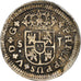 Moneda, España, Philip V, 1/2 Réal, Uncertain date, Seville, BC+, Plata