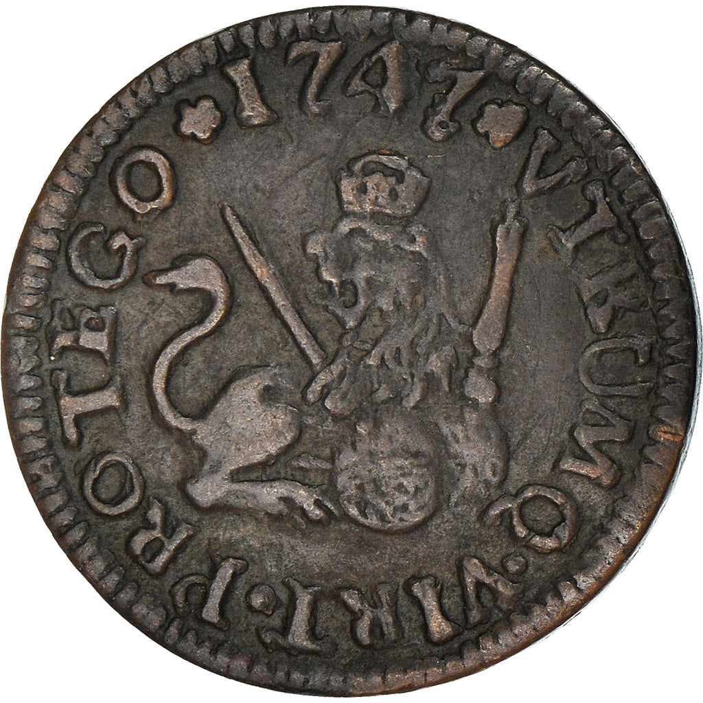 Coin, Spain, Ferdinand VI, Maravedi, 1747, Segovia, EF(40-45), Copper, KM:368