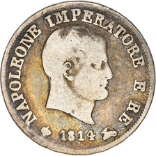Monnaie, Italie, Napoleon I, 10 Soldi, 1814, Milan, TB, Argent