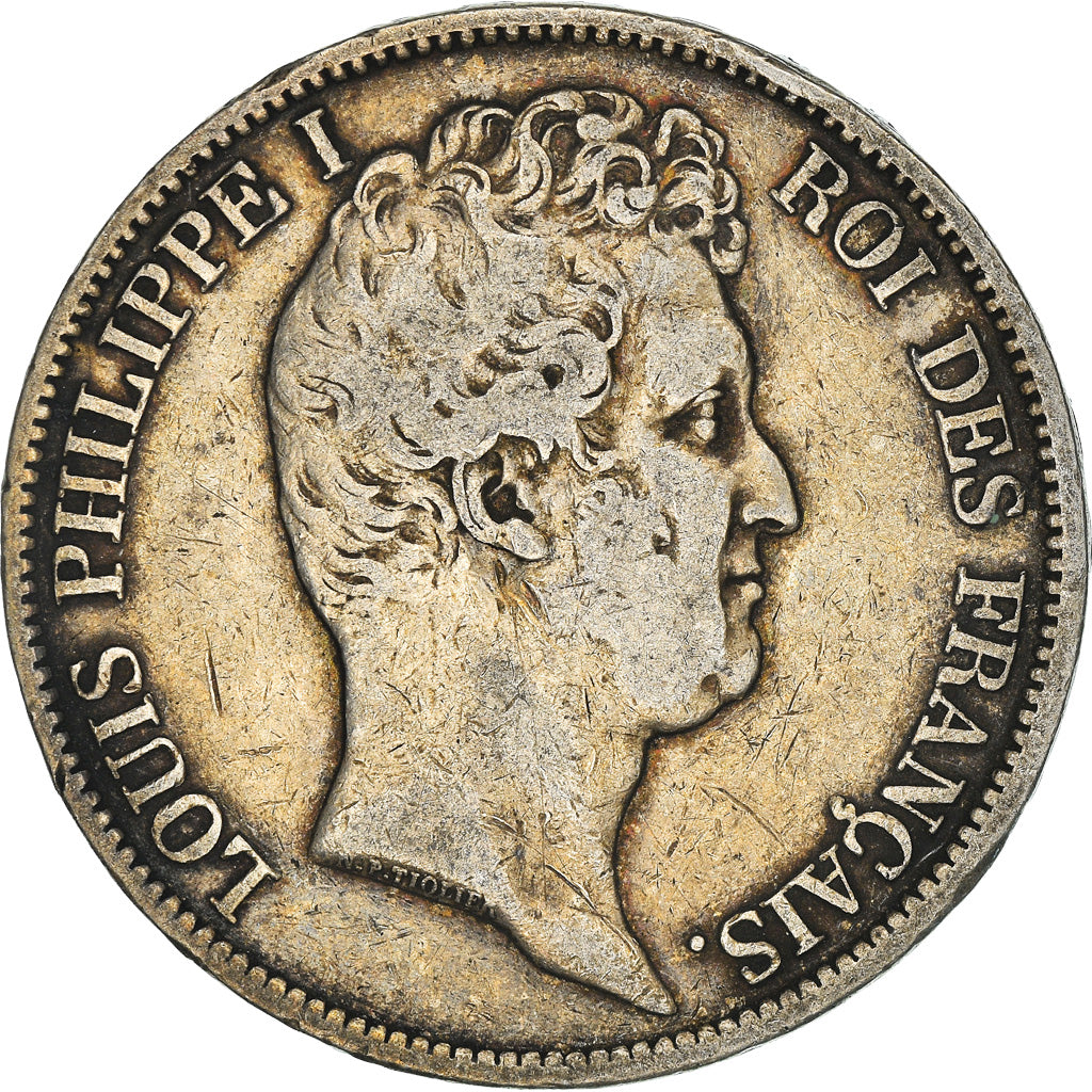 Coin, France, Louis-Philippe, 5 Francs, 1831, Rouen, VF(20-25), Silver