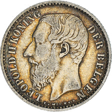 Moeda, Bélgica, Leopold II, Franc, 1886, VF(30-35), Prata, KM:29.1