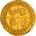Moeda, França, Dauphiné, Louis II, Ecu d'or, Romans, Rara, AU(50-53), Dourado