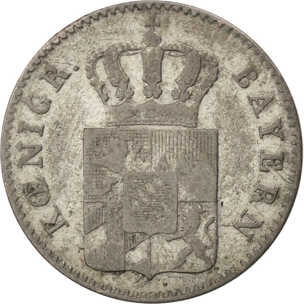 GERMAN STATES, 3 Kreuzer, Groschen, 1852, KM #800, EF(40-45), Silver, 1.19